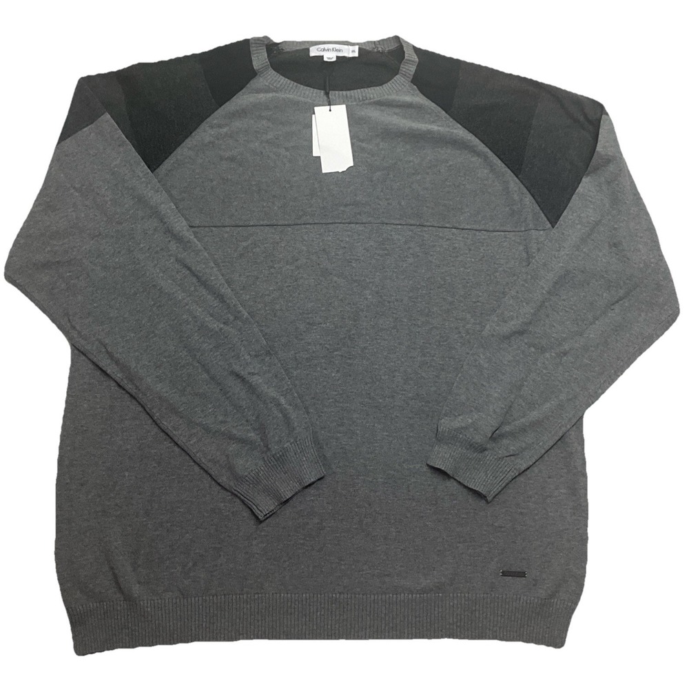 Calvin Klein Men's Gray Long Sleeve Pullover Cardigan Mens Size 2XL